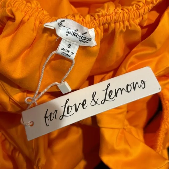 For Love And Lemons Bright Orange Dress - Picture 4 of 4